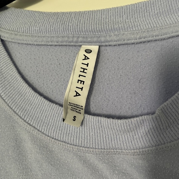 Athleta coaster luxe sweatshirt sweater purple light lavender size small - Picture 2 of 3